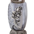 Rózsás üvegmécses szürke 105gr 32,5cm 6db/#