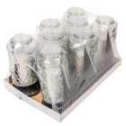 Liliomos strasszos üvegmécses fekete 110gr 29,5cm 8db/#