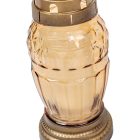 Szögletes nagy csepp üvegmécses lazac,arany,szürke mix 40gr 20,5cm 12db/#