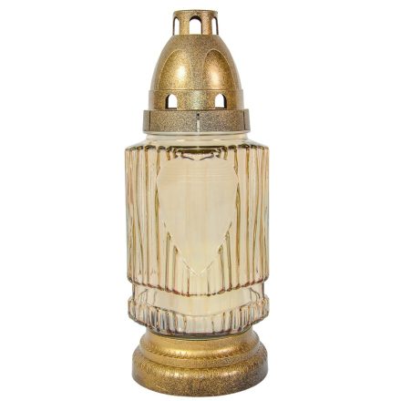 Hasáb forma üvegmécses arany 40gr 20,5cm 12db/#