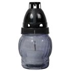 Kis gömb üvegmécses műanyag kupakkal szürke 25gr 14cm 10db/#