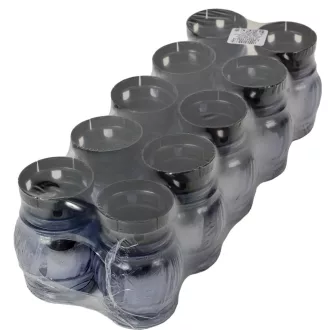   Kis gömb üvegmécses műanyag kupakkal szürke 25gr 14cm 10db/#