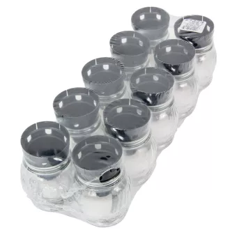   Kis gömb üvegmécses műanyag kupakkal fehér 25gr 14cm 10db/#