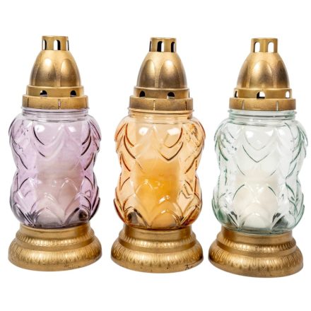 Hullámos üvegmécses lila,lazac,fehér mix 80gr 24cm 8db/#