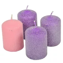 Bársony glitter gyertyák