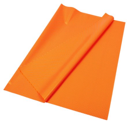 Csomagoló fólia narancs fehér pöttyös 70x100cm 5db-os