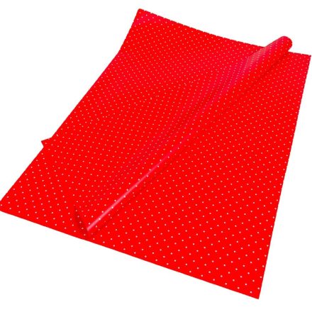 Csomagoló fólia piros pöttyös 70x100cm 10db-os