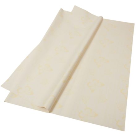 Csomagoló fólia pillangó és hangjegy mintával krém 70x100cm 5db-os