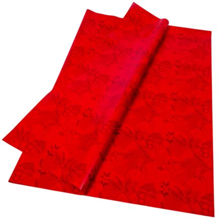 Csomagoló fólia szív és levendula mintával piros 70x100cm 5db-os