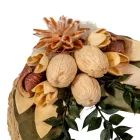 Szalma koszorú trópusi szárazvirág díszítéssel 15cm